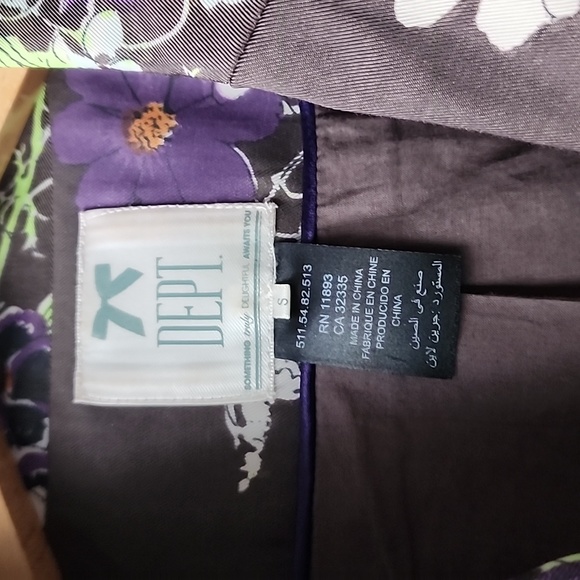 Vintage DEPT Floral Cropped Tie Sleeves Summer Blazer Jacket - Picture 4 of 9